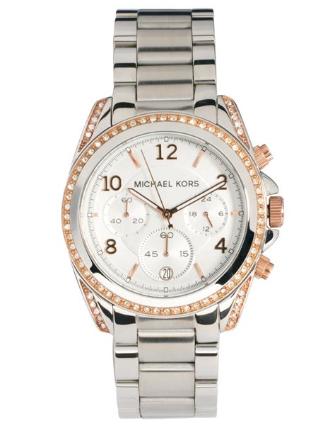 michael kors chronograph damen|michael kors chronograph watch silver.